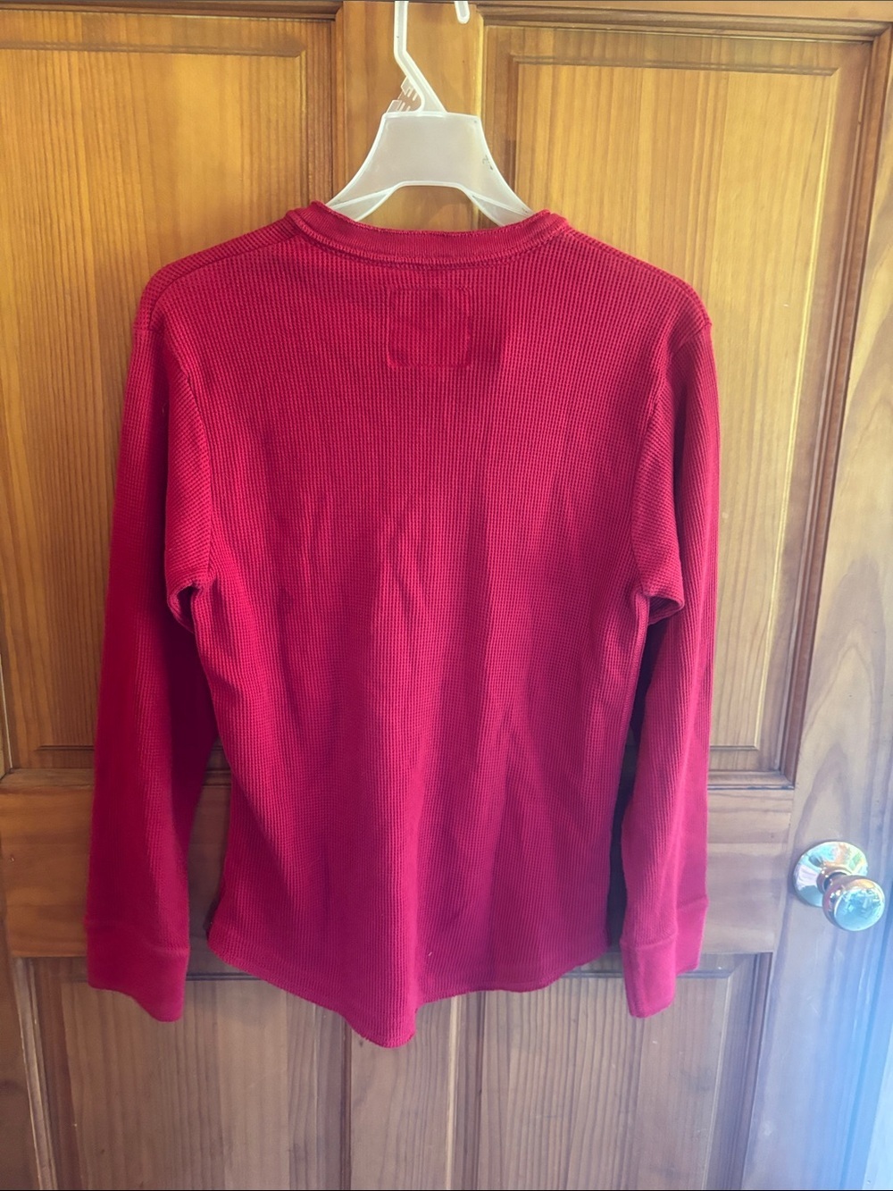 The Children's Place Red Intramural Team Thermal Henley Top - Picture 3 of 3